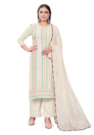 Picture of Taking Cotton Azure Straight Cut Salwar Kameez