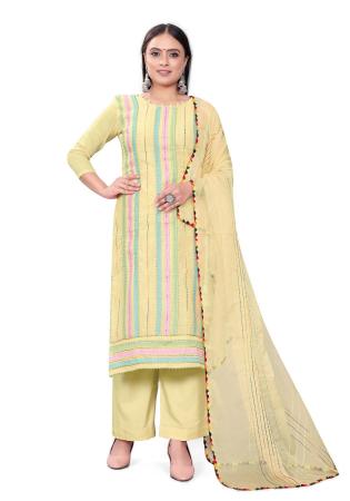 Picture of Comely Cotton Wheat Straight Cut Salwar Kameez