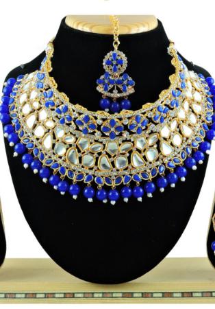 Picture of Beautiful Midnight Blue Necklace Set