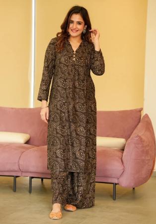 Picture of Beauteous Crepe Brown Kurtis & Tunic