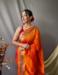 Picture of Pleasing Silk Orange Red Saree