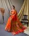 Picture of Pleasing Silk Orange Red Saree