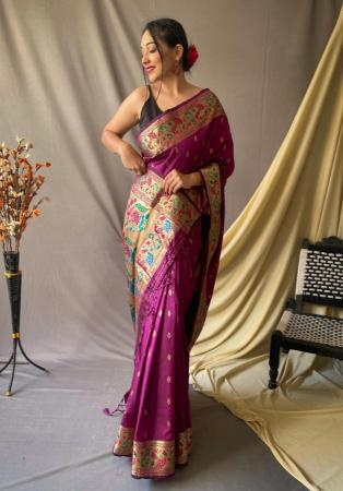 Picture of Marvelous Silk Purple Saree