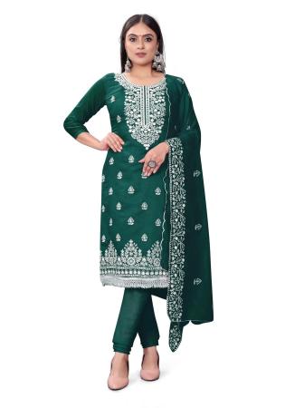 Picture of Marvelous Cotton Sea Green Straight Cut Salwar Kameez