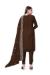 Picture of Exquisite Cotton Brown Straight Cut Salwar Kameez