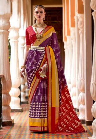 Picture of Gorgeous Silk Dark Magenta Saree