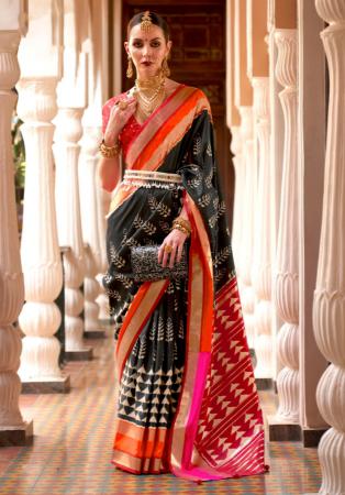 Picture of Taking Silk Black Saree