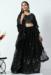 Picture of Cotton & Georgette & Silk Black Lehenga Choli