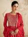 Picture of Nice Silk Crimson Straight Cut Salwar Kameez