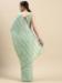 Picture of Excellent Georgette Dark Sea Green Saree