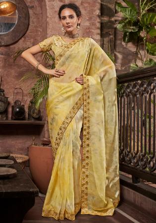 Picture of Admirable Organza Dark Khaki Saree