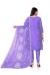 Picture of Organza Medium Slate Blue Straight Cut Salwar Kameez