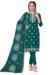 Picture of Excellent Organza Teal Straight Cut Salwar Kameez