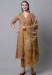 Picture of Marvelous Cotton Dark Khaki Readymade Salwar Kameez