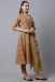 Picture of Marvelous Cotton Dark Khaki Readymade Salwar Kameez