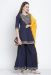 Picture of Fine Cotton Navy Blue Readymade Salwar Kameez