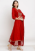 Picture of Rayon & Cotton Maroon Readymade Salwar Kameez