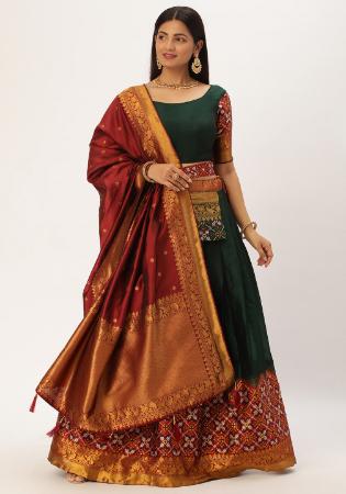 Picture of Magnificent Silk Sea Green Lehenga Choli