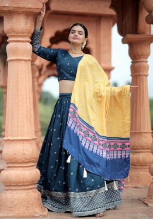 Picture of Classy Silk Midnight Blue Lehenga Choli