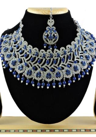 Picture of Graceful Navy Blue Necklace Set