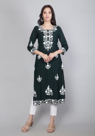 Picture of Fascinating Rayon Dark Slate Grey Kurtis & Tunic