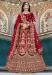 Picture of Well Formed Chiffon Maroon Lehenga Choli