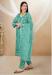 Picture of Resplendent Net Cadet Blue Straight Cut Salwar Kameez