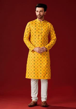 Picture of Appealing Cotton Golden Rod Kurtas