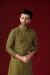 Picture of Radiant Cotton Dark Olive Green Kurtas