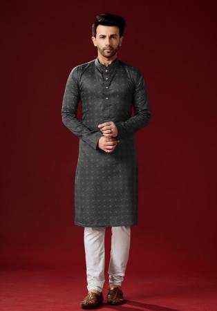 Picture of Good Looking Cotton Black Kurtas