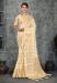 Picture of Excellent Chiffon Pale Golden Rod Saree