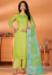 Picture of Gorgeous Silk Dark Khaki Straight Cut Salwar Kameez