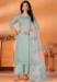 Picture of Silk Light Slate Grey Straight Cut Salwar Kameez