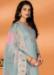 Picture of Silk Light Slate Grey Straight Cut Salwar Kameez