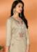 Picture of Marvelous Silk Tan Straight Cut Salwar Kameez