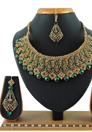 Picture of Statuesque Dark Khaki Necklace Set