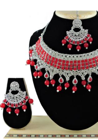 Picture of Radiant Fire Brick Necklace Set