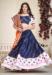 Picture of Georgette & Silk Midnight Blue Lehenga Choli