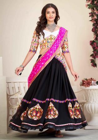 Picture of Georgette & Silk Dark Slate Grey Lehenga Choli