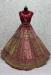 Picture of Delightful Linen Maroon Lehenga Choli