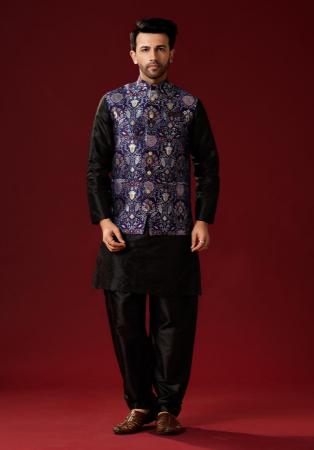 Picture of Elegant Cotton Black Kurtas