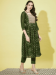 Picture of Chiffon Dark Olive Green Readymade Salwar Kameez