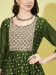 Picture of Chiffon Dark Olive Green Readymade Salwar Kameez