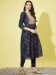 Picture of Superb Chiffon Navy Blue Readymade Salwar Kameez