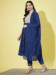 Picture of Chiffon Midnight Blue Readymade Salwar Kameez