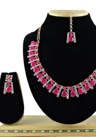 Picture of Admirable Medium Violet Red Necklace Set