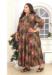 Picture of Splendid Rayon Dark Khaki Readymade Gown