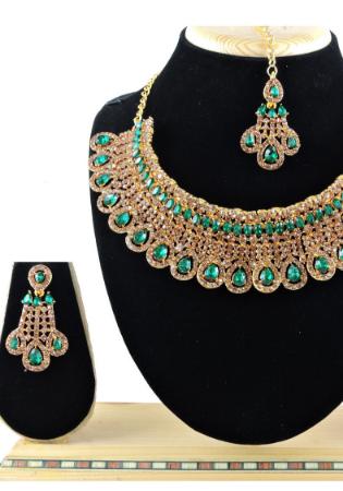 Picture of Graceful Dark Olive Green Necklace Set