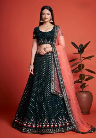 Picture of Superb Georgette Dark Slate Grey Lehenga Choli