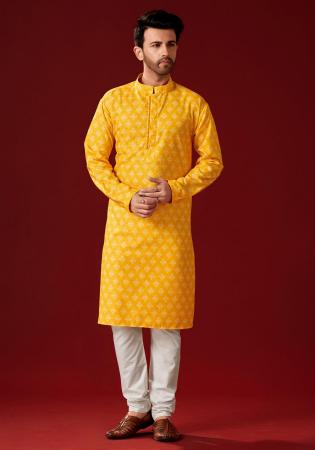 Picture of Amazing Cotton Yellow Kurtas